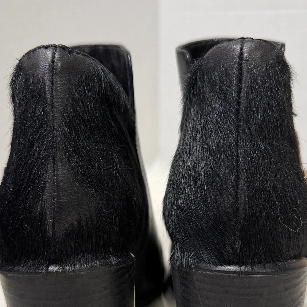 SEE By Chloe Black Ankle Boots with Goldtone Accents - Picture 8 of 13